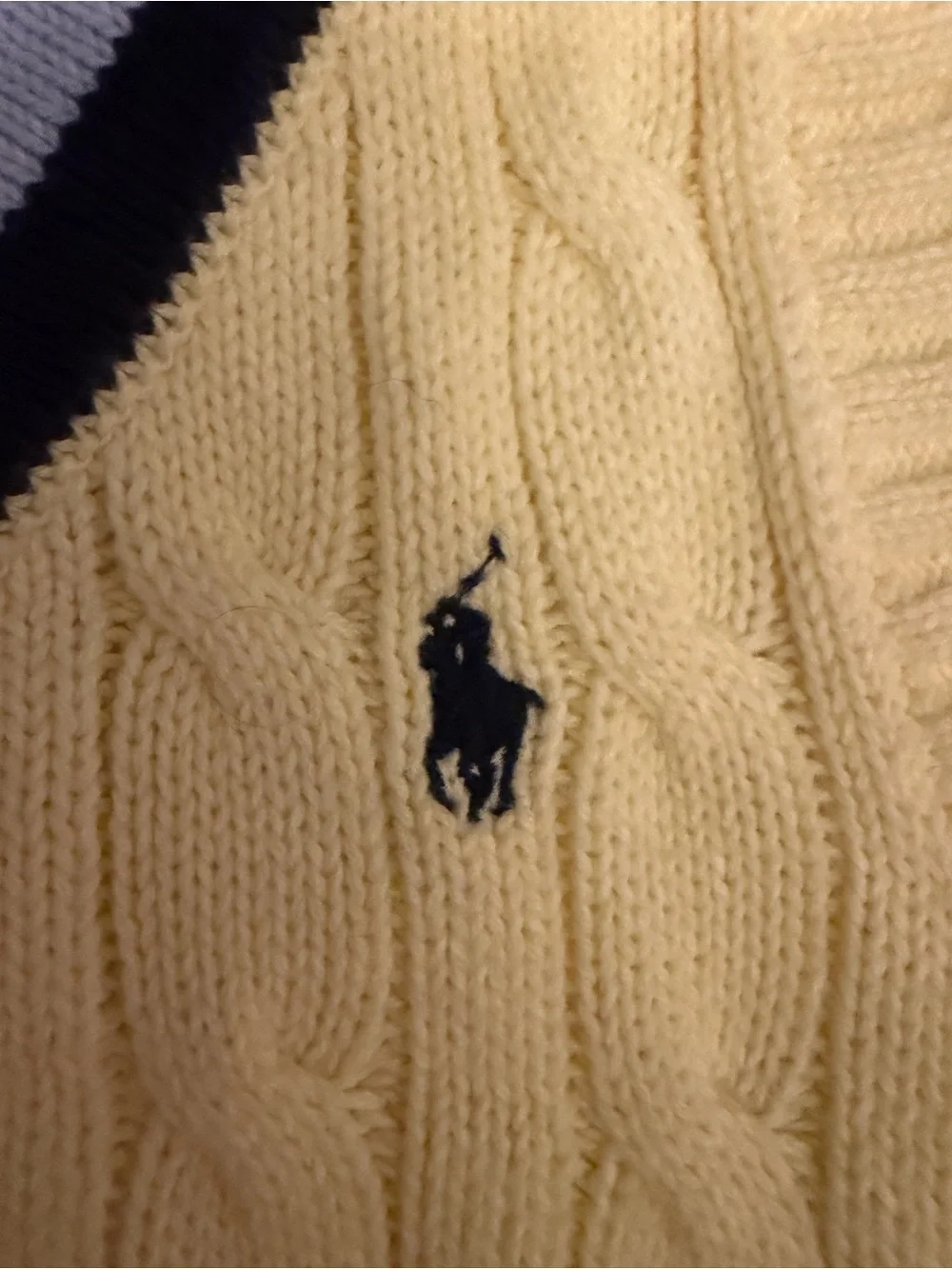 Polo Ralph Lauren yellow sweater vest with navy trim size 4T